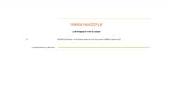 Desktop Screenshot of ankieta.mediatorzy.pl