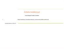 Tablet Screenshot of ankieta.mediatorzy.pl